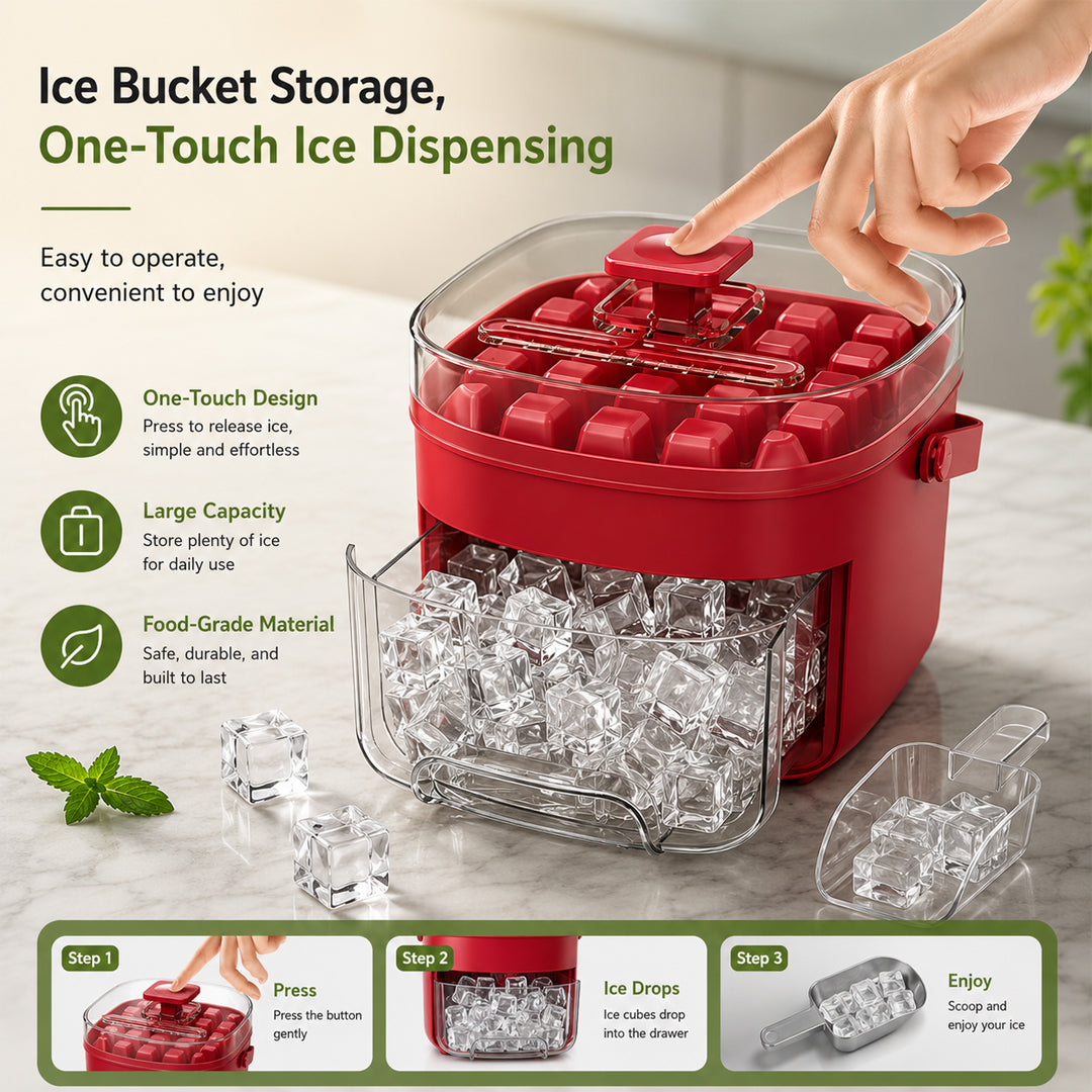 Portable Press Ice Maker Tray