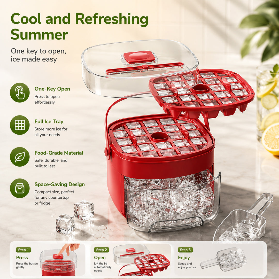 Portable Press Ice Maker Tray