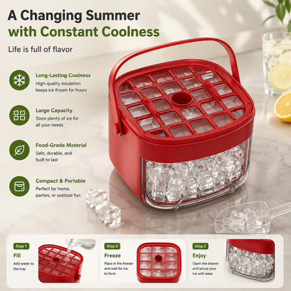 Portable Press Ice Maker Tray