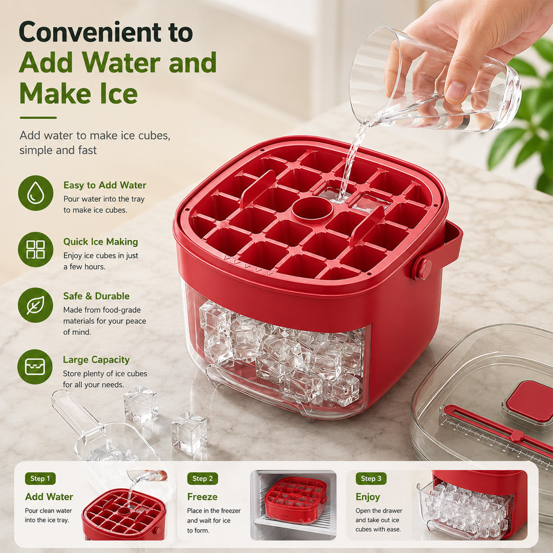 Portable Press Ice Maker Tray